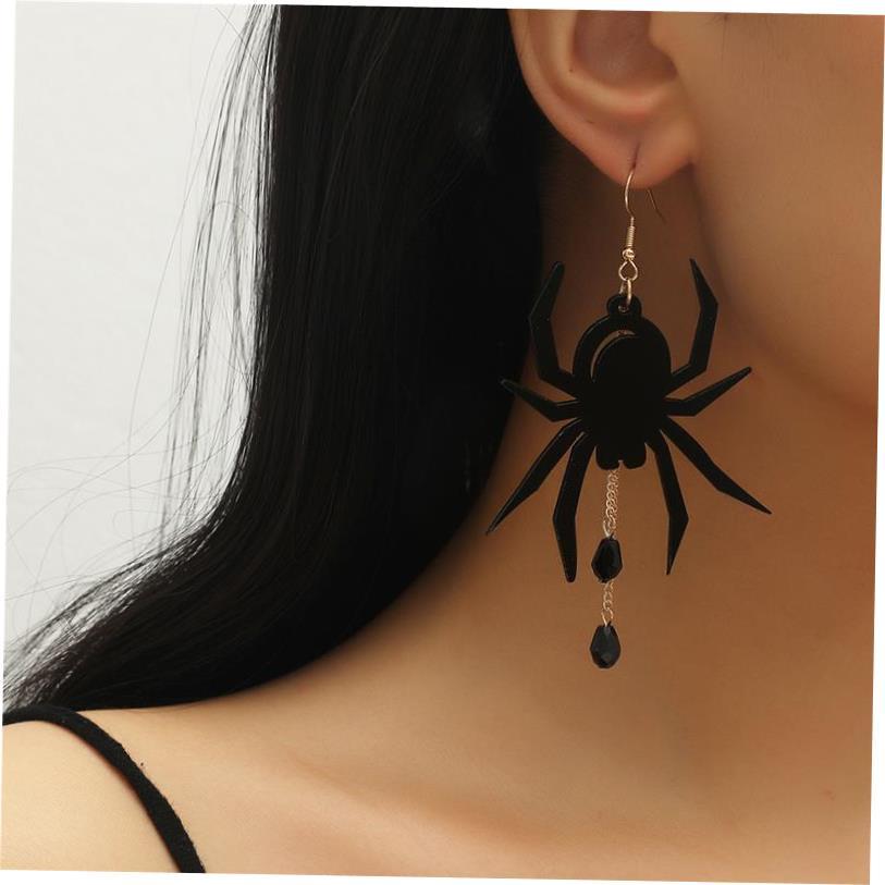 Halloween punk spider Ghost Skull with acrylic stud earrings
