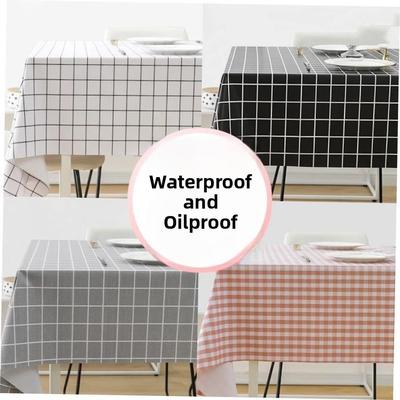 Tablecloth Waterproof Table Cover Cloth Round Rectangular