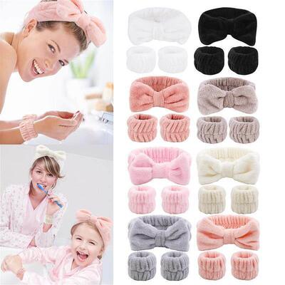 Wash Face Wristband Set Headbands Spa Bathroom Accessories S