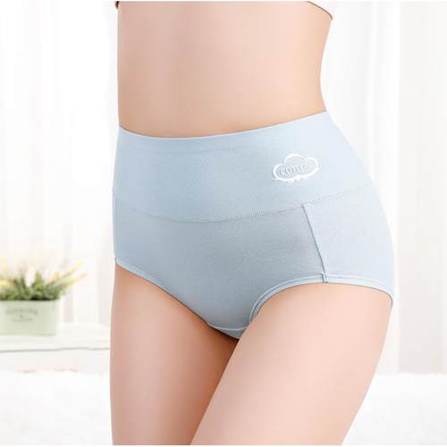 Women High Waist Cotton Underwear Ladies Panties女高腰棉内裤