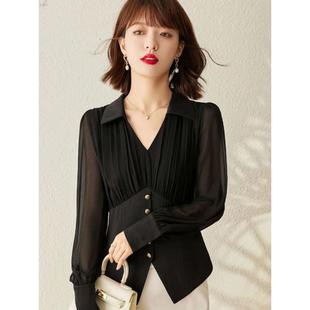 Chiffon Elegant Blouse Women Youth Casual Lady Plain Shirt