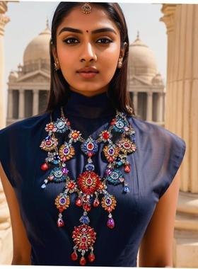 Necklace accessories classic long multi-layer necklace body