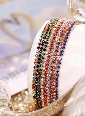 Rhinestone Elastic Bracelets women 彩钻手饰 多色水钻弹力手炼