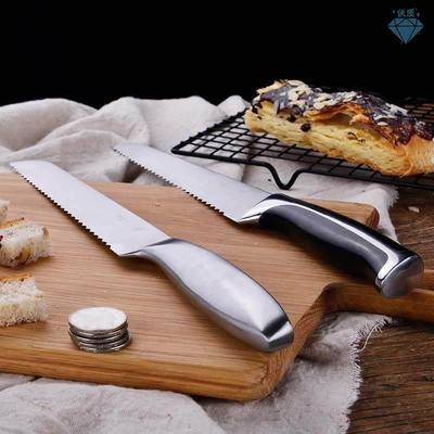 stainless steel bread knife 8 inch slice serrated knife