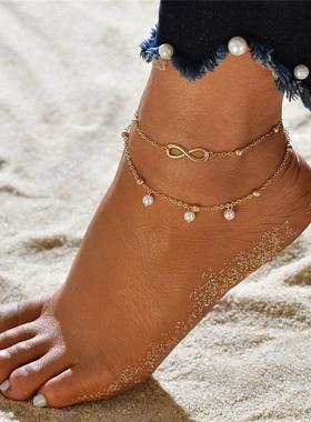 Bohemia Beads Ankle Bracelet for Women Leg Chain Round Tasse