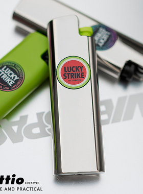 Cricket长款草蜢砂轮打火机外壳金属套一次性