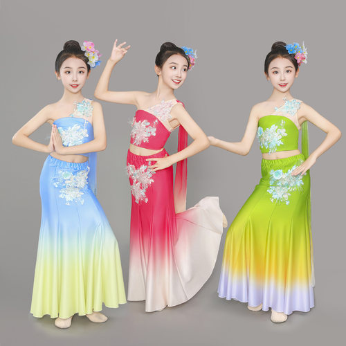 女童傣族孔雀舞艺考演出服