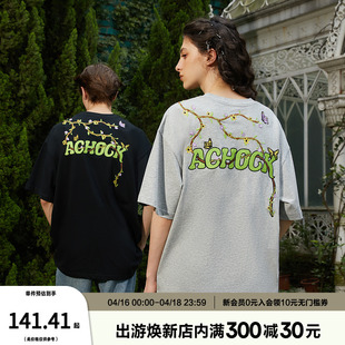 【Achock官方店】小恶魔美式嘻哈趣味半袖T恤潮牌短袖体恤衫情侣t