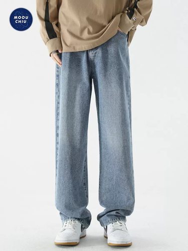 SWAG复古直筒牛仔裤子