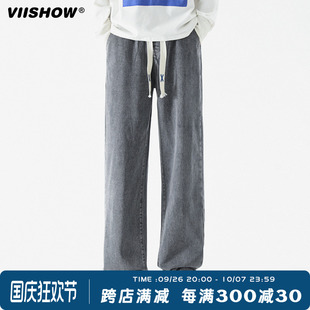 子宽松直筒休闲长裤 VIISHOW牛仔裤 复古长裤 潮牌百搭美式 子 男秋季
