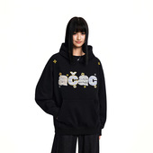 chock ACWY153 2025AW 套头长袖 字母连帽卫衣 黑