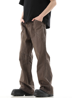 SWAG美式嘻哈vintage解构复古休闲裤男春秋季潮牌高级感工装长裤