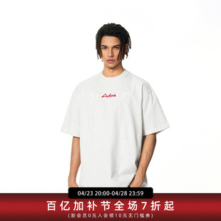 【Achock官方店】logo刺绣短袖T恤男女25ss新款潮牌美式宽松短袖