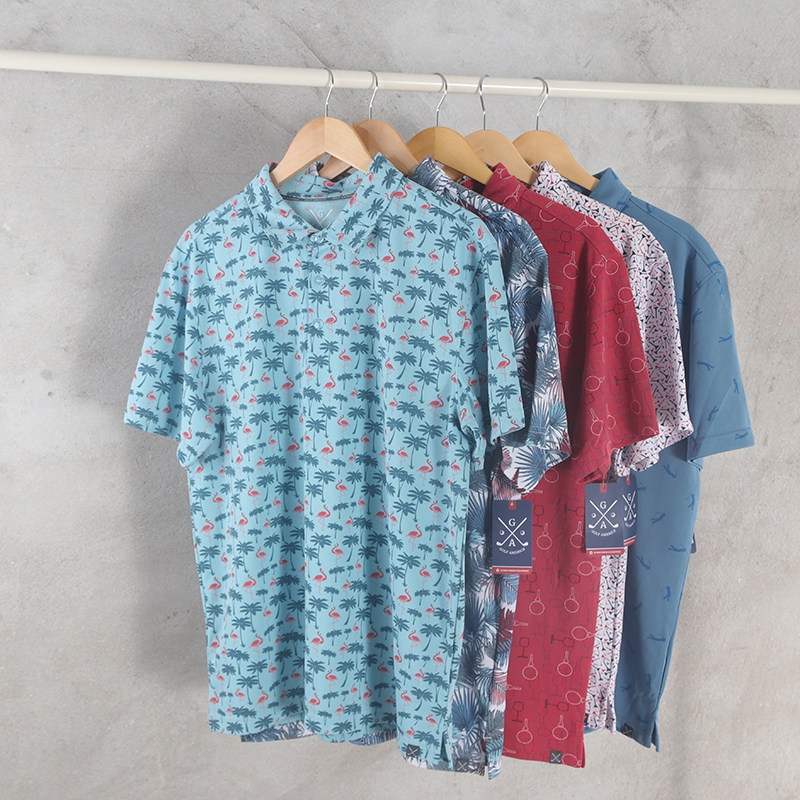 12色选 北美高尔夫运动POLO衫科技面料防晒速干吸湿夏男士休闲T恤