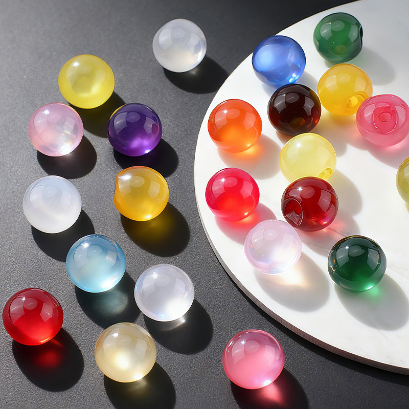 旗袍盘扣扣子新中式玉石小纽扣汉服唐装复古国风装饰配件珠子珠扣