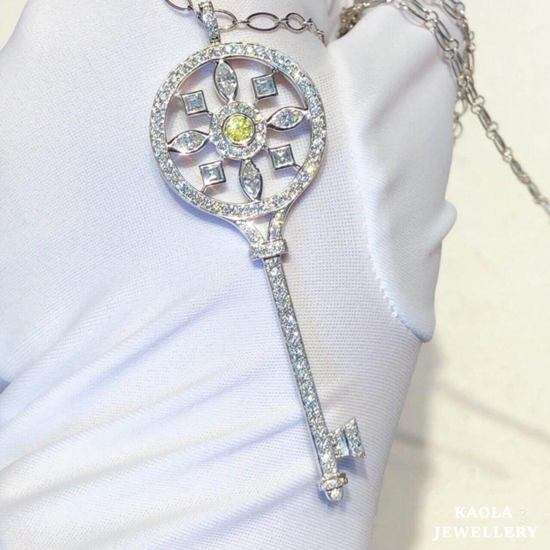 18K金红宝石万花筒钥匙项链 女白金纯银黄宝石毛衣链长款镶钻礼物,饰品/流行首饰/时尚饰品新,项链,淘宝优惠券,粉丝福利购,淘宝优惠卷