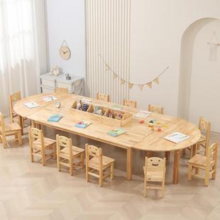 儿童早教宝宝美工桌椅套装幼儿园画室美术组合桌绘画学习手工桌椅