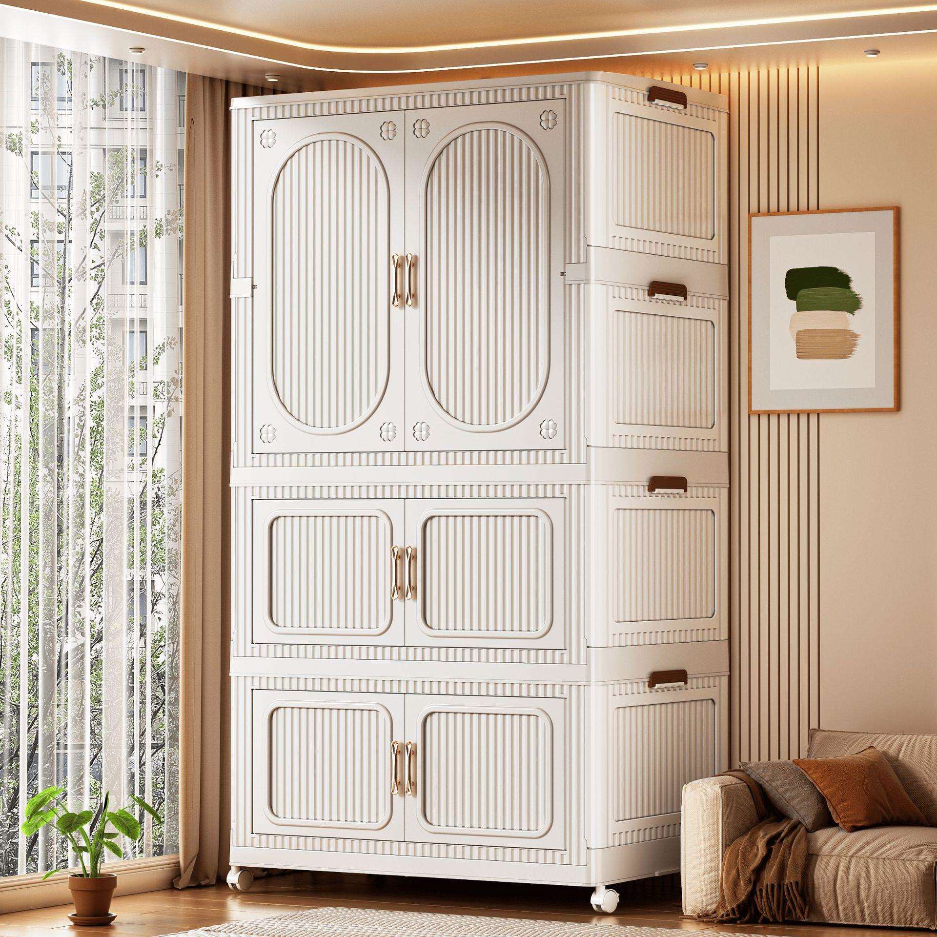 衣柜家用卧室塑料折叠简易衣柜出租房用结实耐用大人成人儿童衣柜