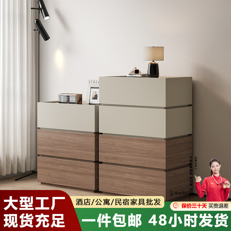 全实木轻奢客厅收纳柜整装