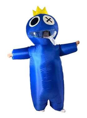 新品roblox rainbow friends充气彩虹伙伴蓝色口水怪游充气服