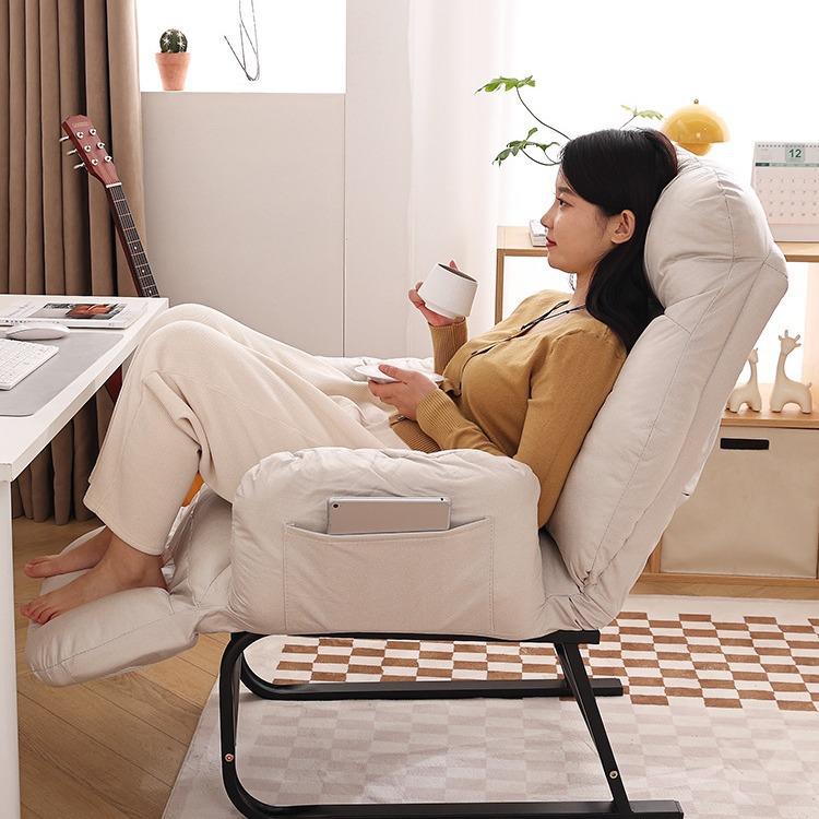 折叠懒人沙发躺椅午休家用宿舍靠背椅子阳台午睡椅久坐舒适电脑椅