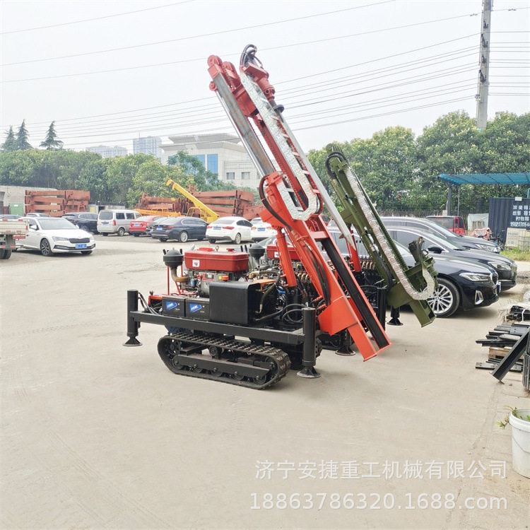 小型光伏地钉钻机 地螺丝液压螺旋钻机 太阳能发电光伏打桩机