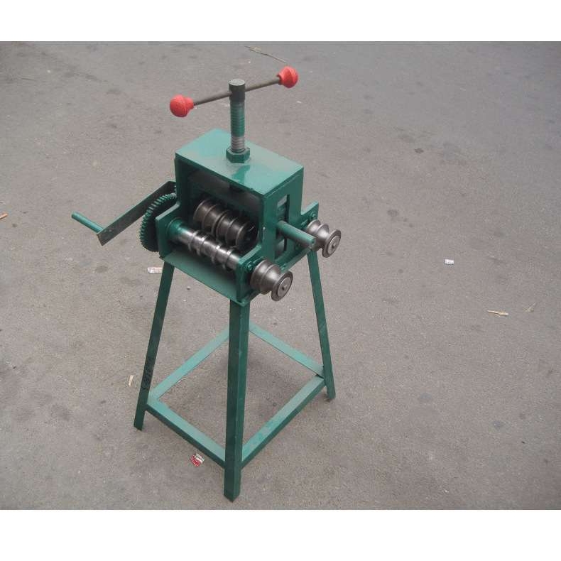 手摇弯管机多功能小型折弯器圆方管重型手动50型双丝杠四轮打圈机