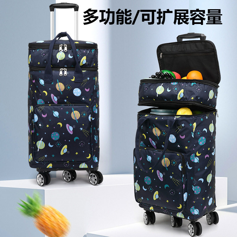 轻便折叠万向轮买菜拉杆购物车