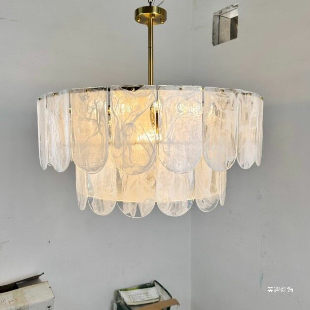 法式创意个性云彩艺术玻璃灯具美式卧室中古网红轻奢餐厅客厅吊灯