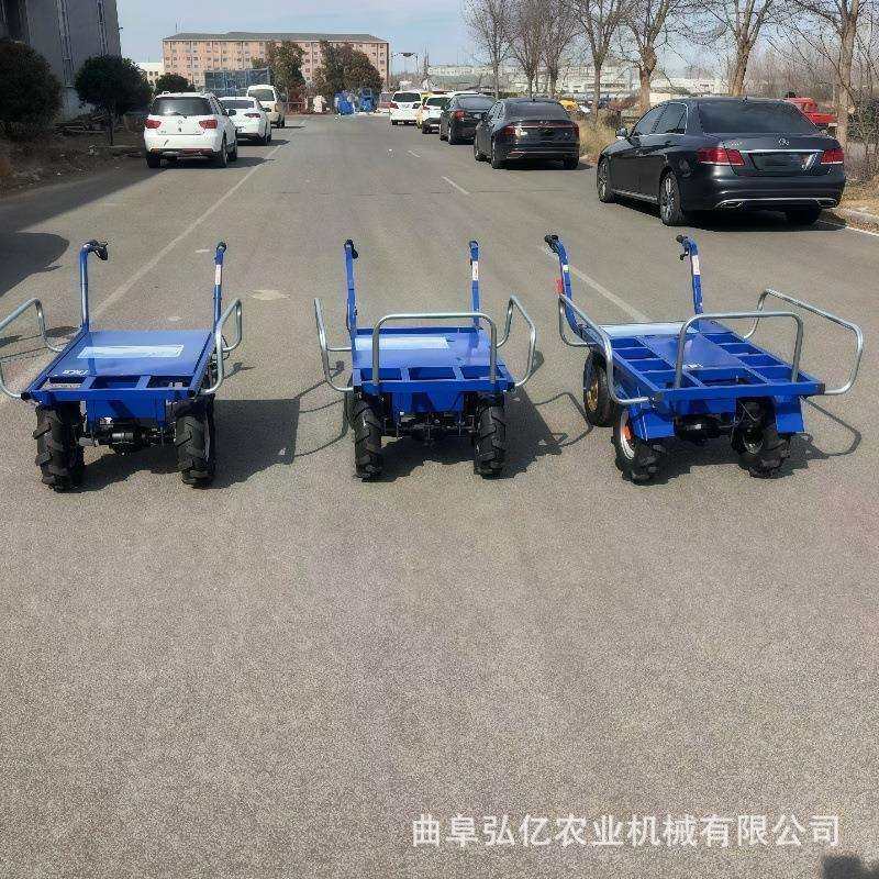 分体式电动四轮手推车家用粮食化肥搬运平板车农用养殖山地鸡公车