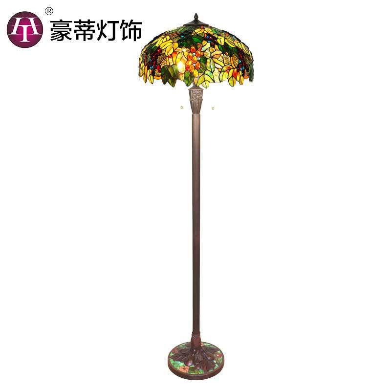 帝凡尼彩色玻璃欧式复古落地灯