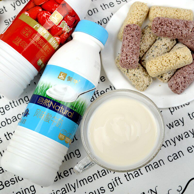 蒙牛原味红枣450g瓶装新鲜低温奶营养健康早餐奶瓶装家庭装