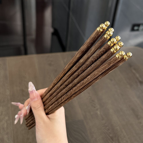 鸡翅木筷子家用高档实木中式