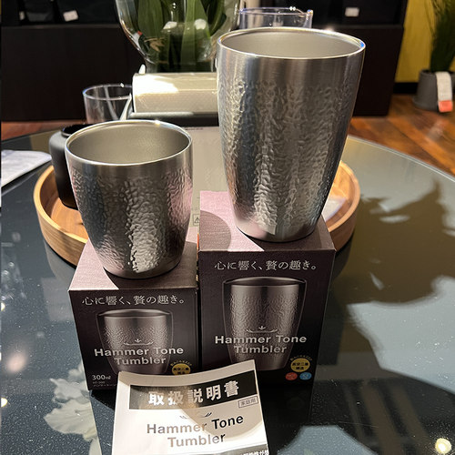 双层内胆304不锈钢锤纹日本