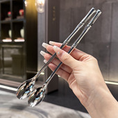 出口德国尖货 10不锈钢实心棒材冰勺长柄咖啡搅拌勺蜂蜜勺