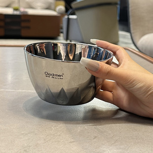 双层蒸蛋碗！1810不锈钢儿童家用隔热防烫宝宝米饭碗辅食餐具防摔