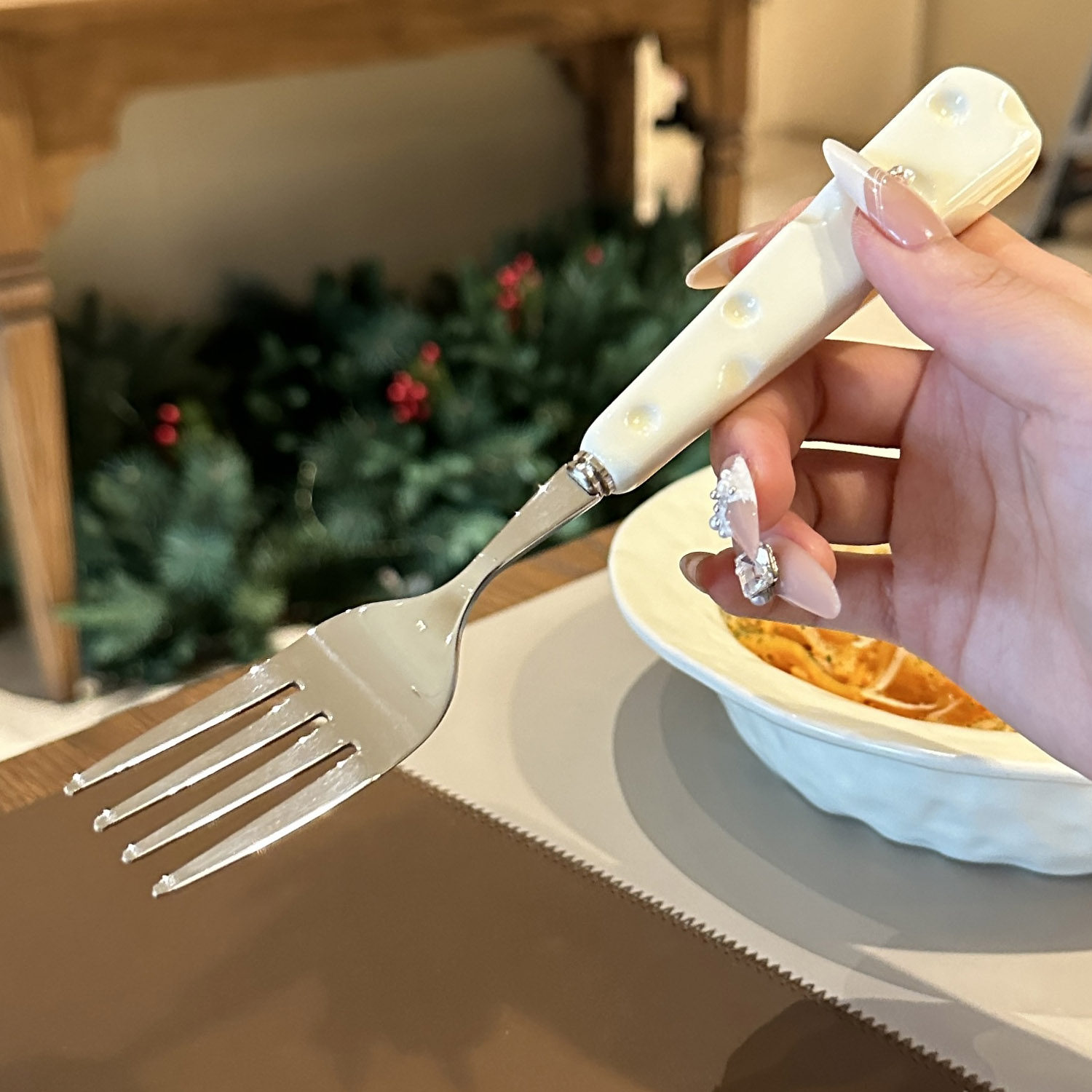 *老板娘自用可爱轻奢*奶酪叉子304不锈钢西餐叉意面叉子沙拉叉,餐饮具,西餐餐叉,淘宝优惠券,粉丝福利购,淘宝优惠卷