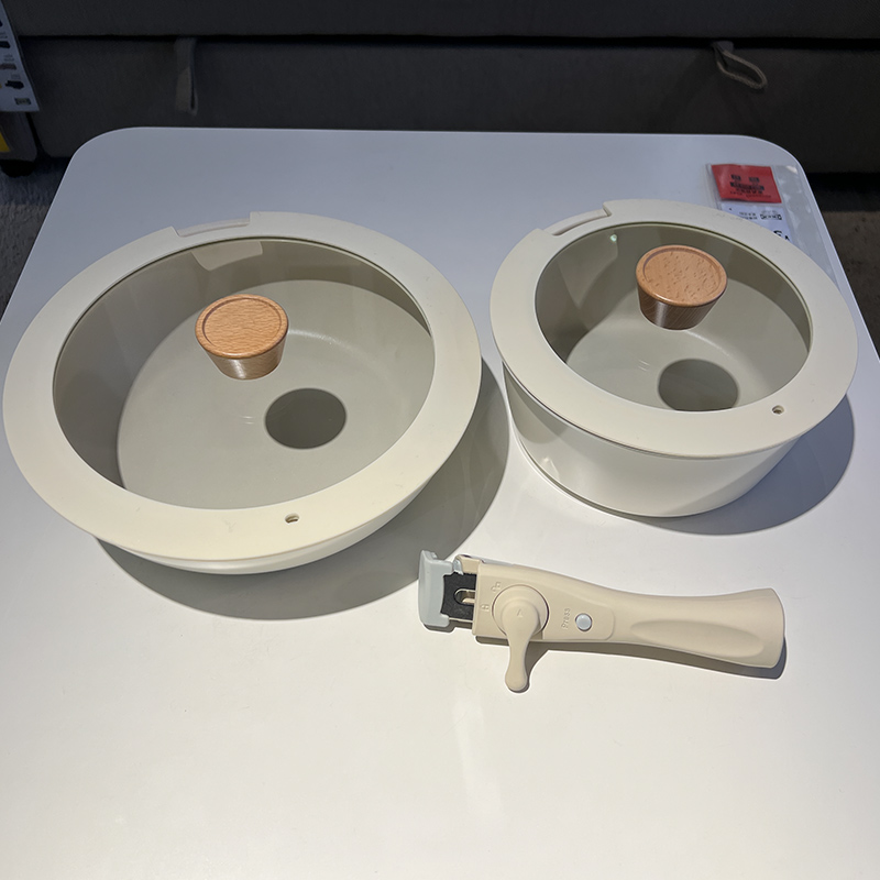 【老板娘家里自用款漂亮】可拆卸手柄锅炒锅不粘锅把手套装煎锅