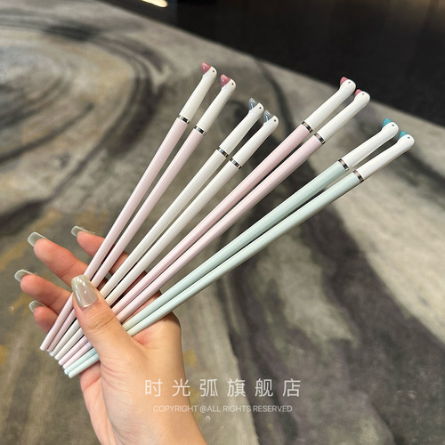 创意可爱家庭组合筷合金筷子