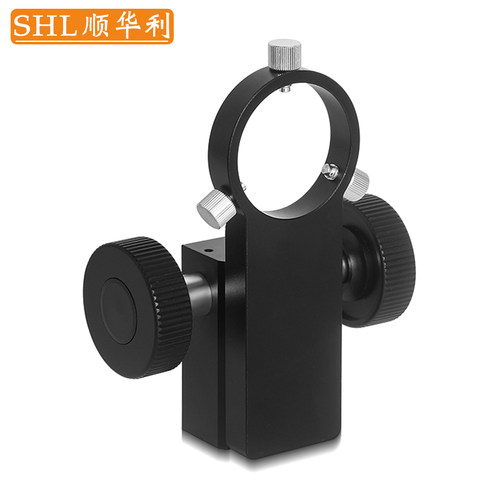 SHL/顺华利 工业显微镜卧式调焦支架单筒镜头升降调节托架直径50MM上下/前后平整度检测仪XY水平载物台组装件