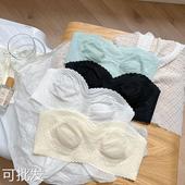 小胸薄款 聚拢防滑防走光文胸罩 无肩带兔耳朵抹胸内衣女士夏季