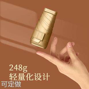 高档高端高档扁六折太阳伞女金胶遮w阳伞迷你超轻小便携两用晴雨