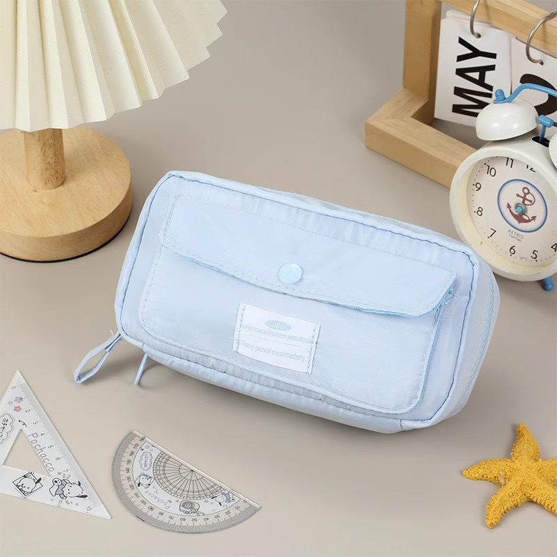 ins简约翻盖笔袋高颜值大容量