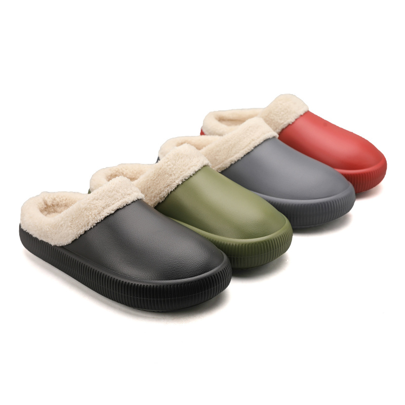 棉拖鞋男女冬季包头防水厚底家居