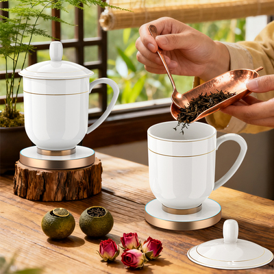 陶瓷马克杯富氢电解水杯办公室茶杯水杯送礼自用高端礼盒