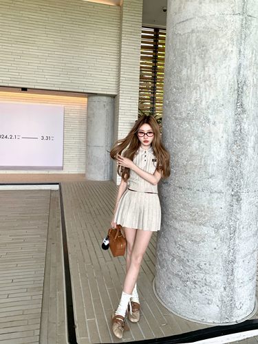 COOLLINE林子熙针织小套装开衫
