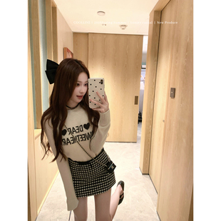 COOLLINE林子熙 我的少女时代 华伦小千金金扣正育甜美套装格子裙