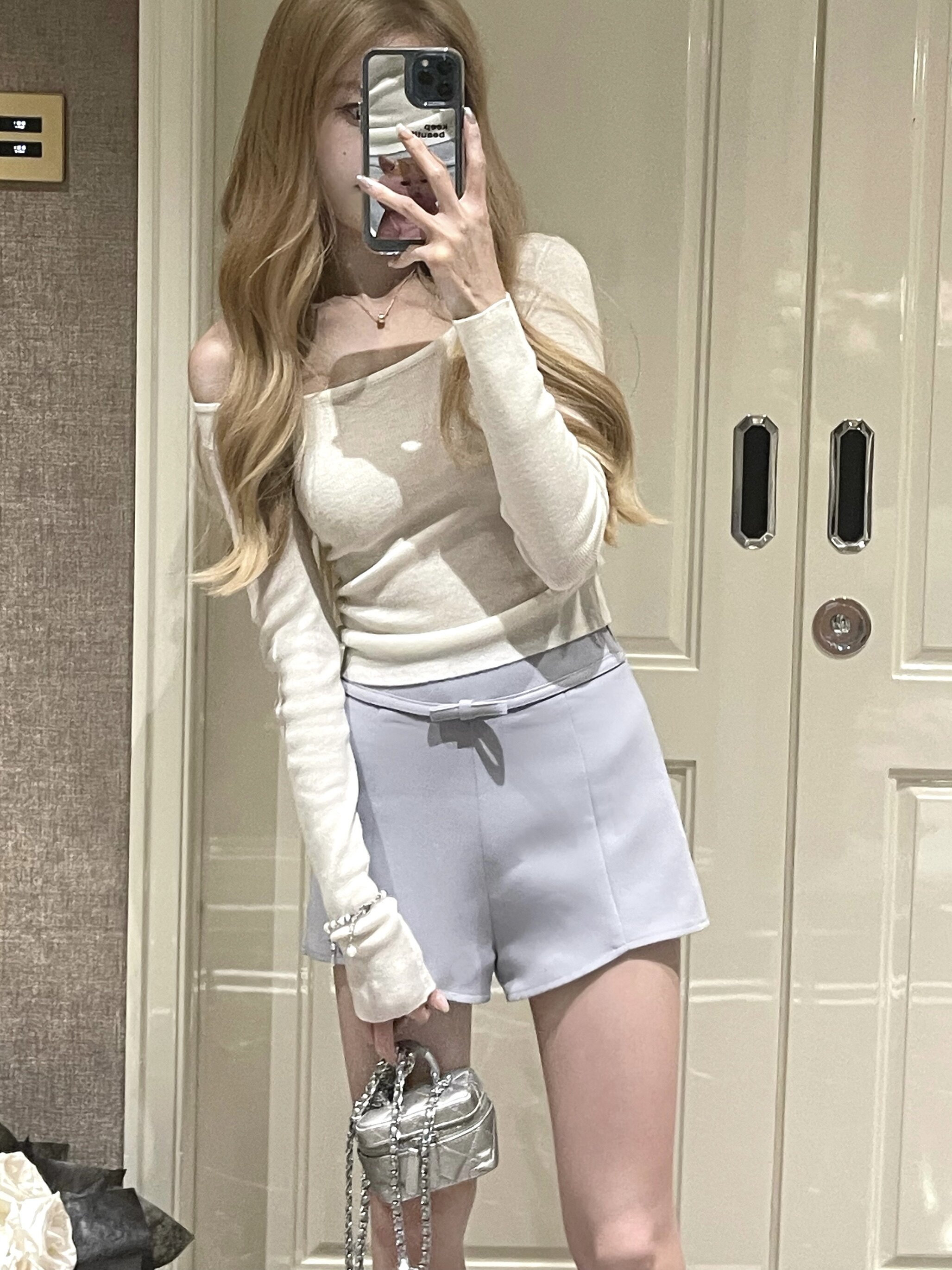 COOLLINE林子熙 花瓣裤2.0 chao显腿长！三色百搭显瘦西装短裤女
