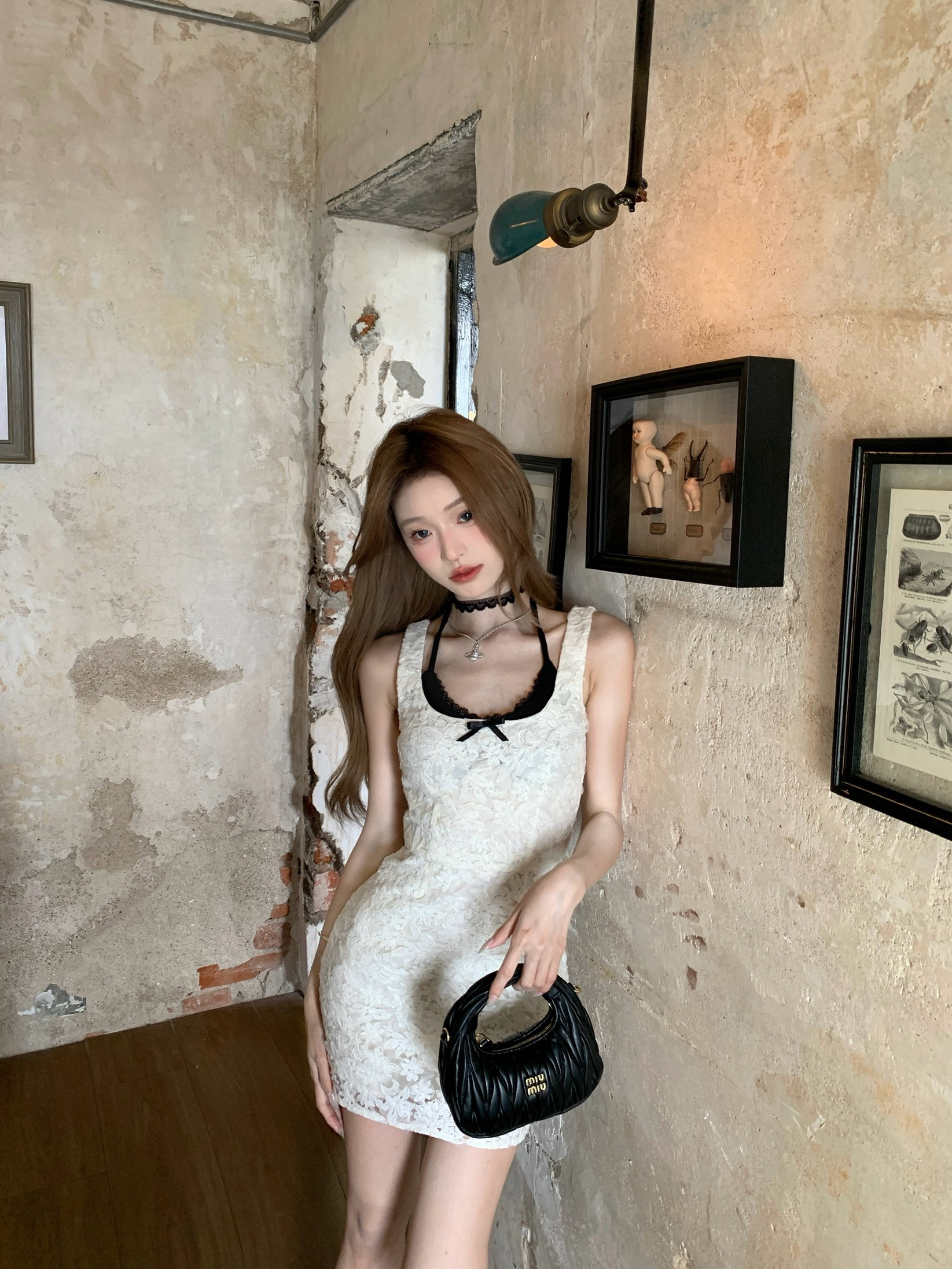 显瘦裙子辣妹气质蝴蝶结