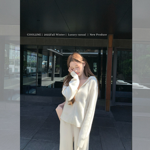 COOLLINE林子熙 wool晴山暮雪 两色bbr新款羊毛针织开衫修身上衣